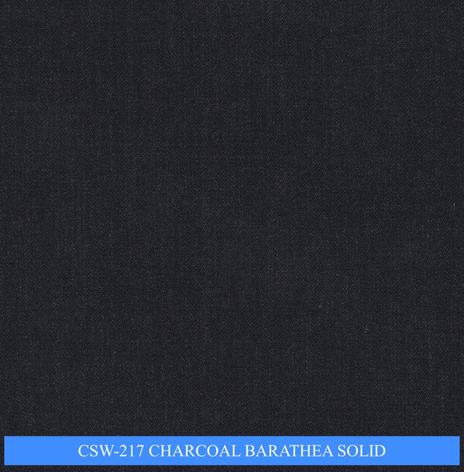 CSW-217/V3-19136 Charcoal Barathea Solid Vest Fabric