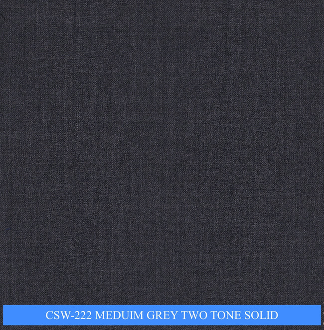 CSW-222/V3-19141 Meduim Grey Two Tone Solid Pants Fabric