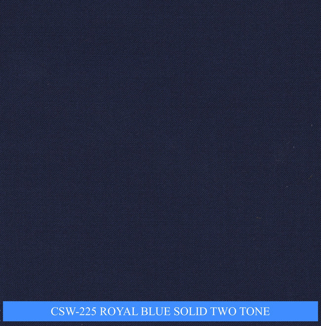 CSW-225/V3-19144 Royal Blue Solid Two Tone Vest Fabric