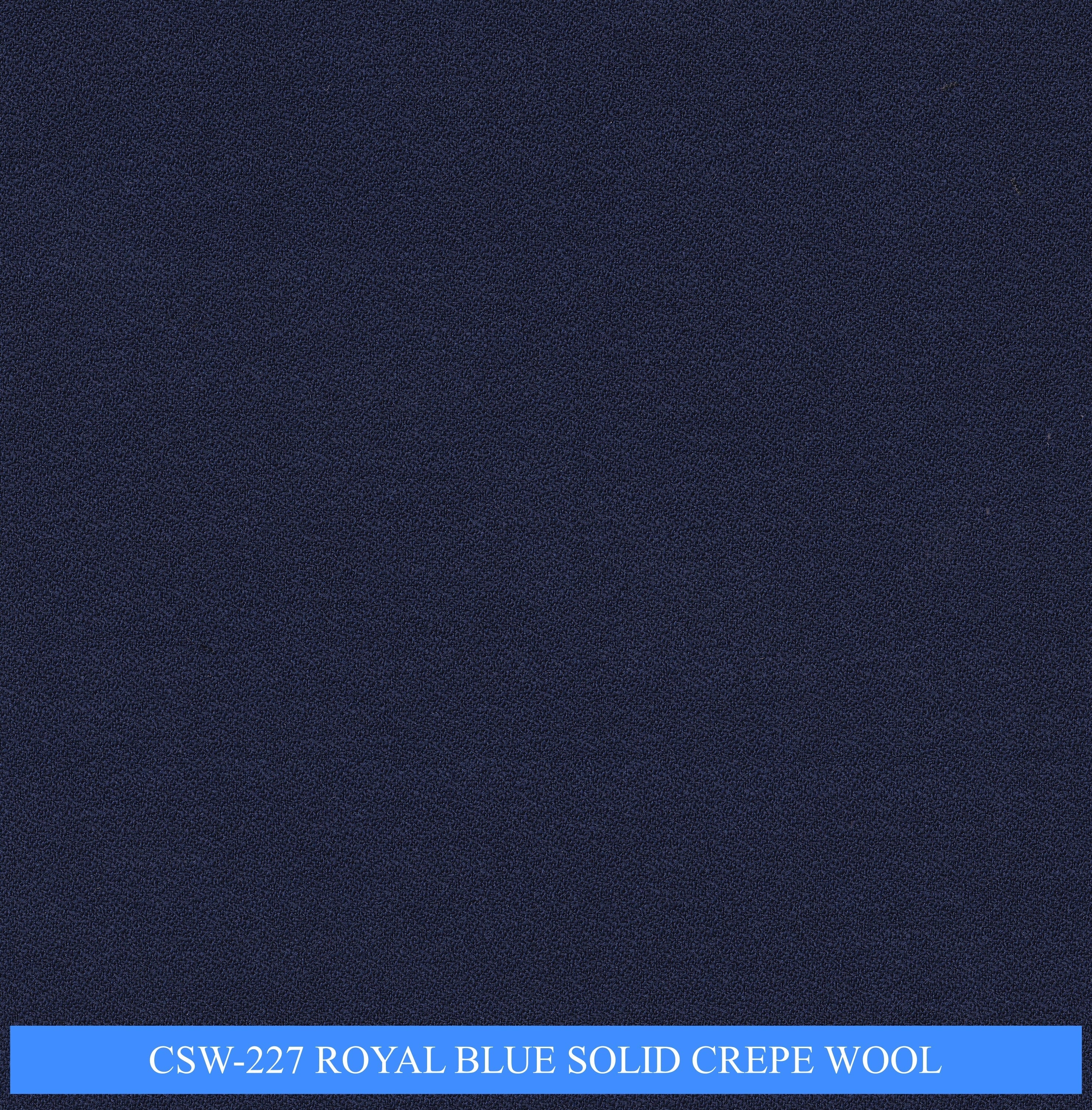 CSW-227/V3-19146 Royal Blue Solid Crepe Wool Pants Fabric
