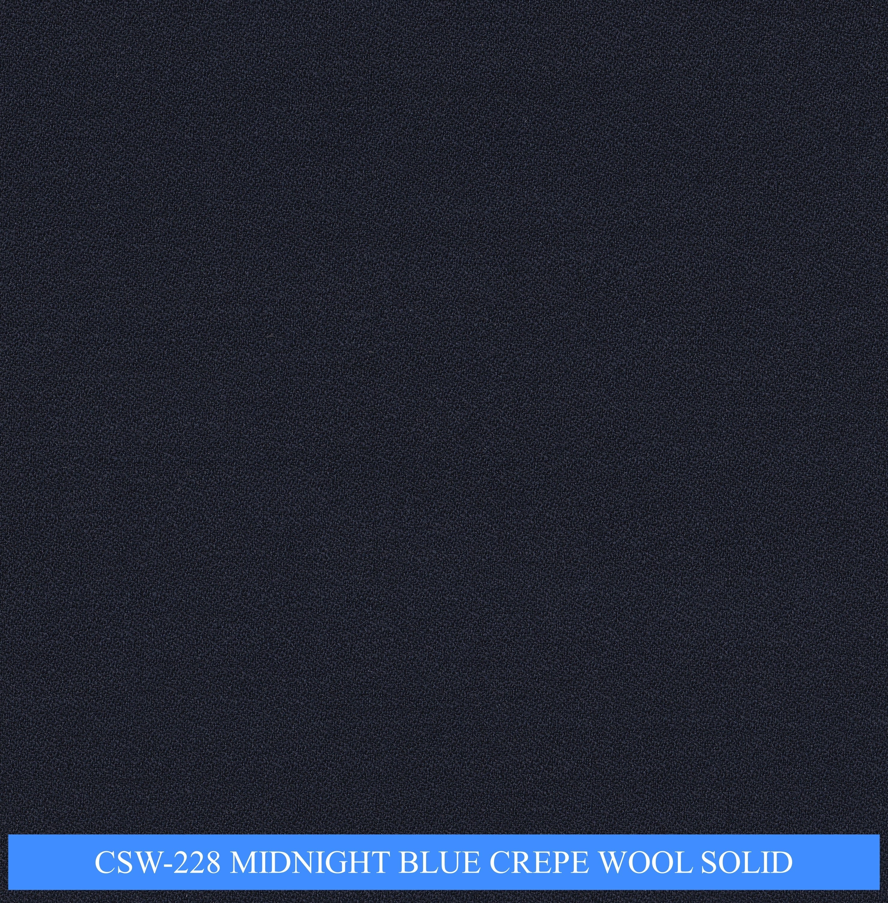CSW-228/V3-19147 Midnight Blue Crepe Wool Solid Pants Fabric