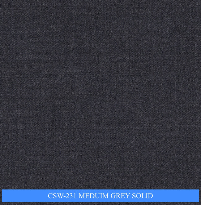 CSW-231/V3-19150 Meduim Grey Solid Pants Fabric