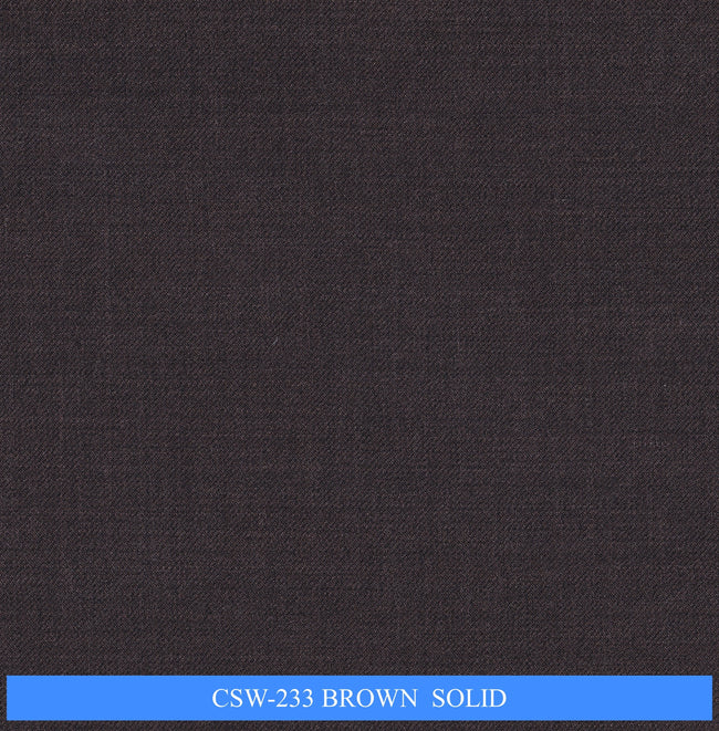 CSW-233/V3-19152 Brown Solid Vest Fabric