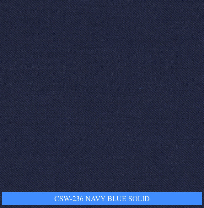 CSW-236/V3-19155 Navy Blue Solid Vest Fabric