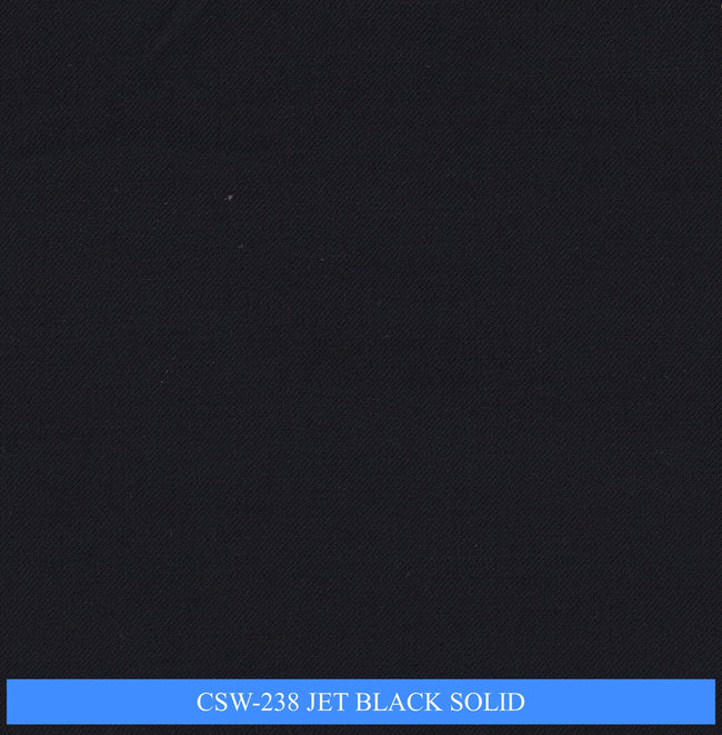 CSW-238/V3-19157 Jet Black Solid Pants Fabric