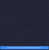CSW-240/V3-19159 Ash Blue With Brown Check Pants Fabric
