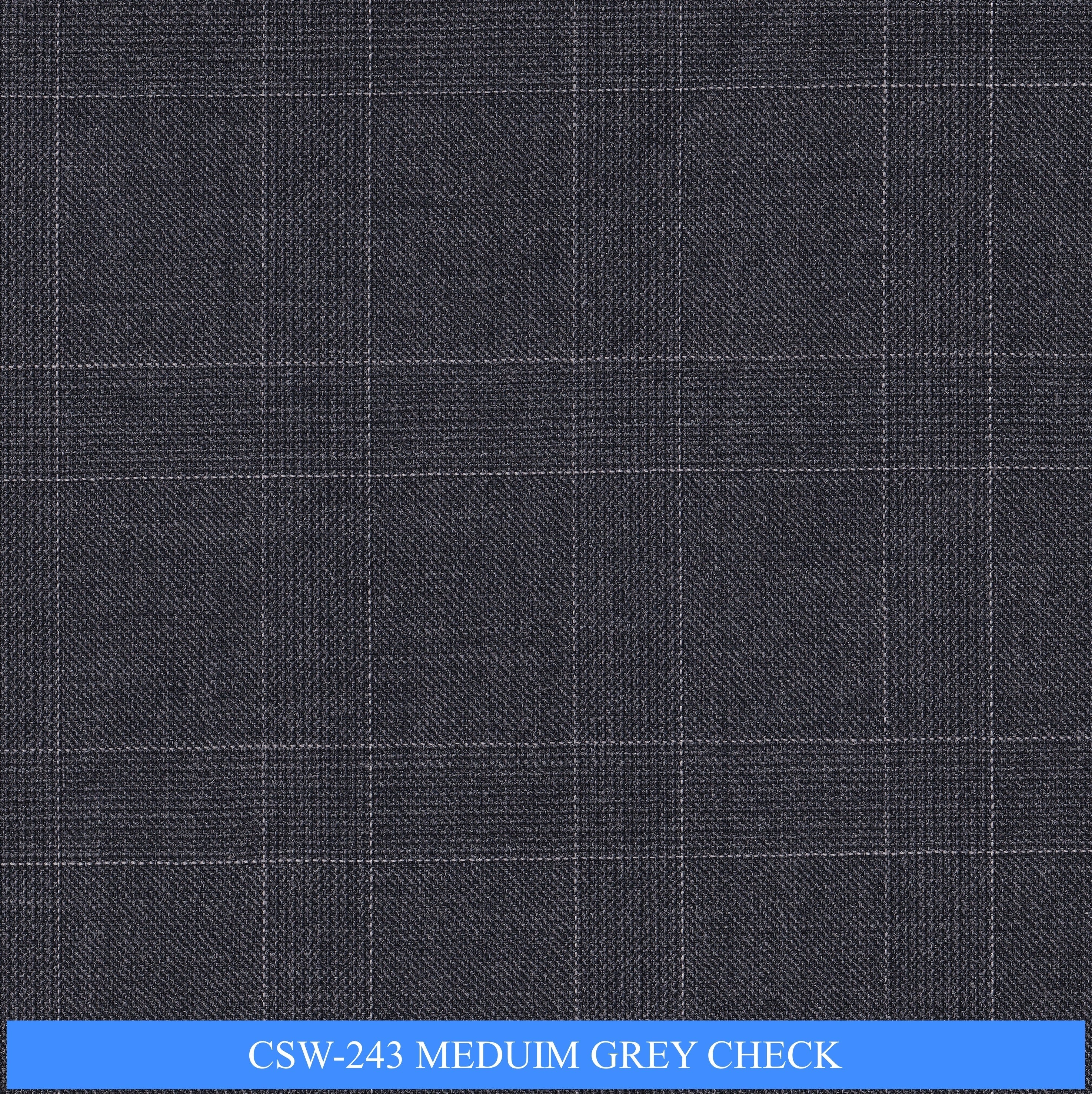 CSW-243/V3-19162 Meduim Grey Check Vest Fabric