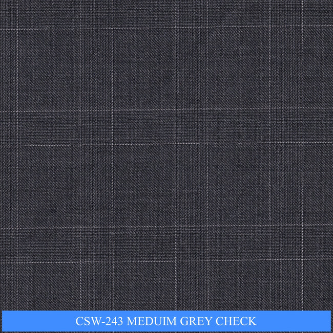 CSW-243/V3-19162 Meduim Grey Check Pants Fabric