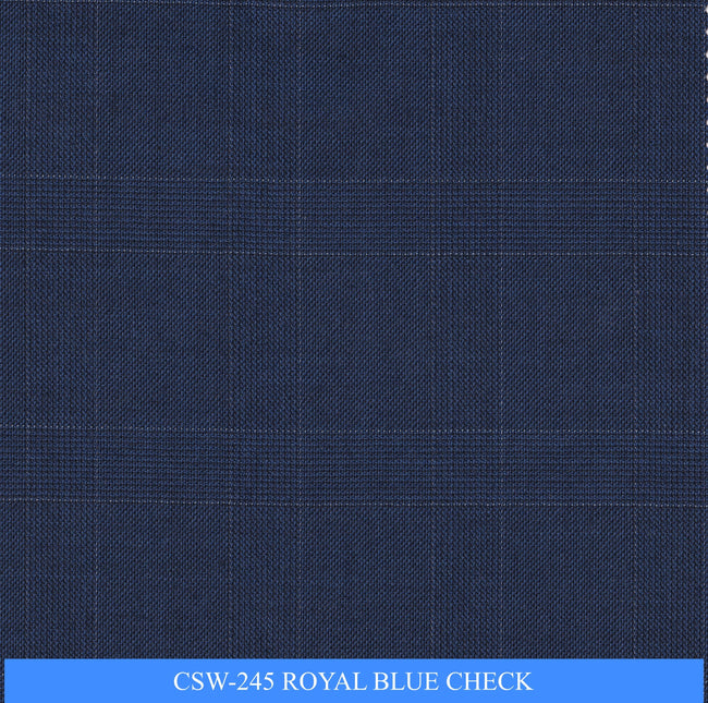 CSW-245/V3-19164 Royal Blue Check Pants Fabric