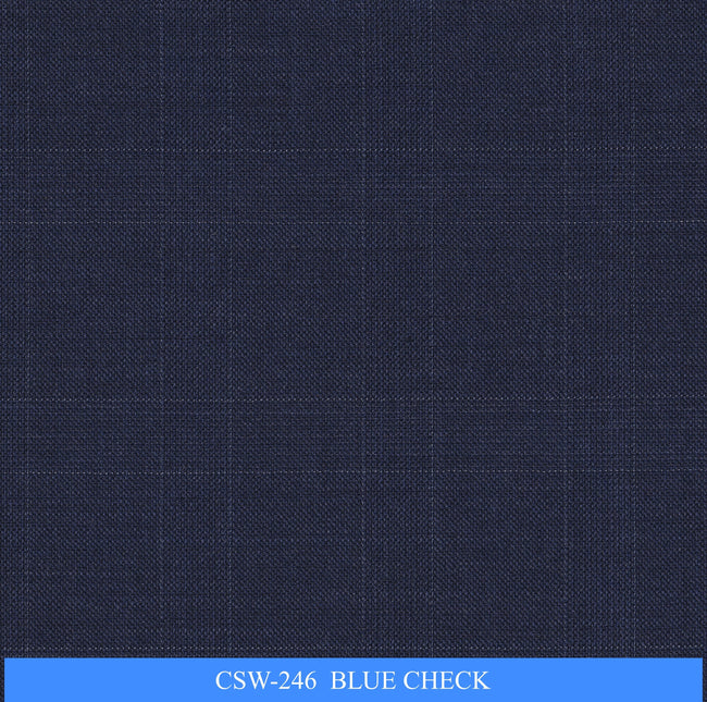 CSW-246/V3-19165 Blue Check Vest Fabric