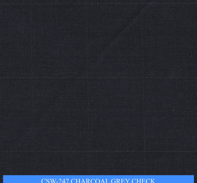 CSW-247/V3-19166 Charcoal Grey Check Pants Fabric