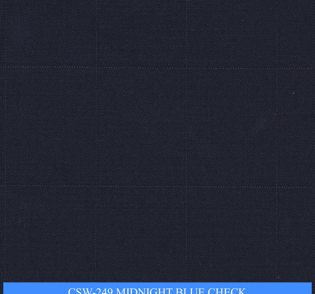 CSW-249/V3-19168 Midnight Blue Check Pants Fabric
