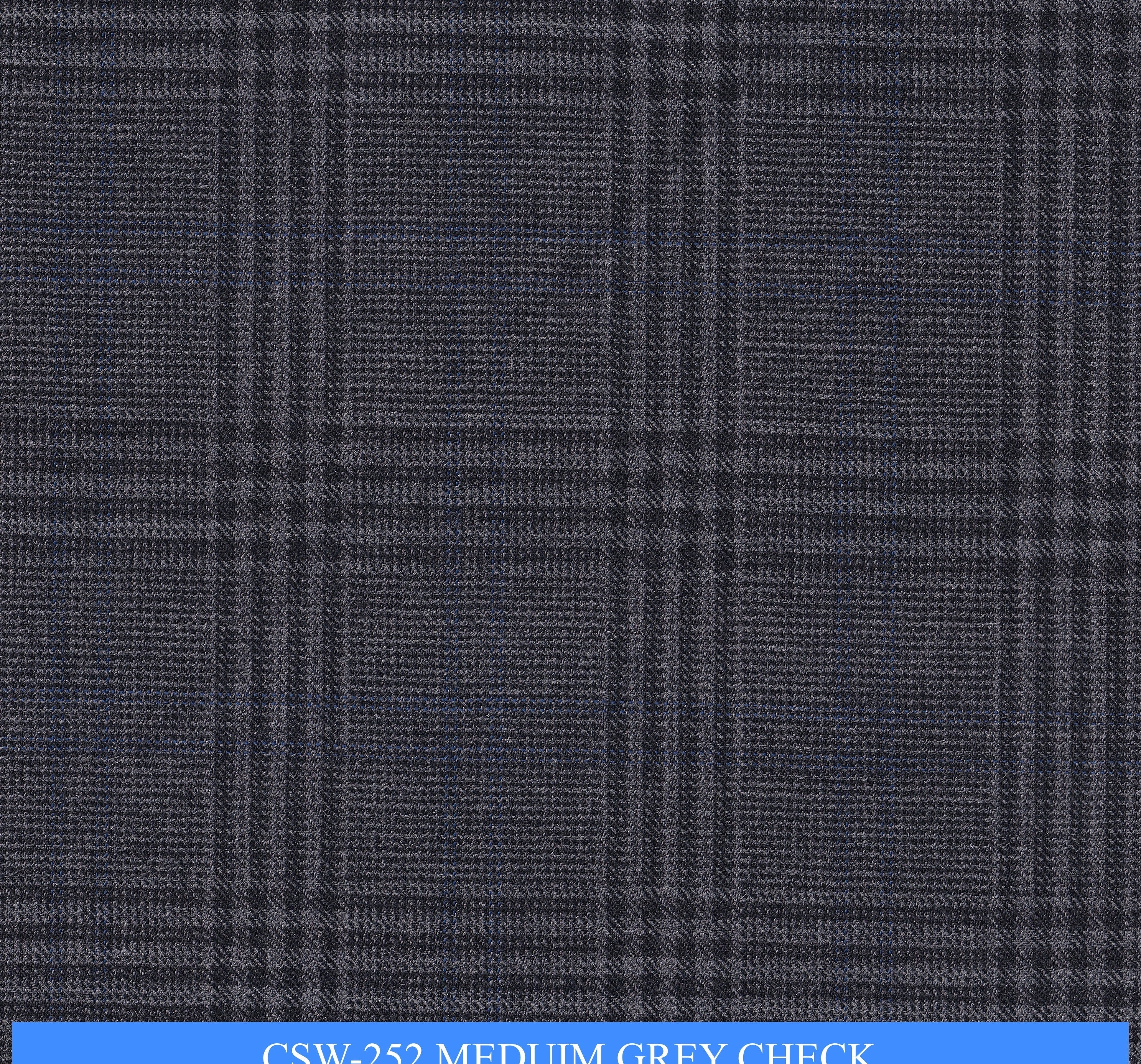 CSW-252/V3-19171 Meduim Grey Check Vest Fabric