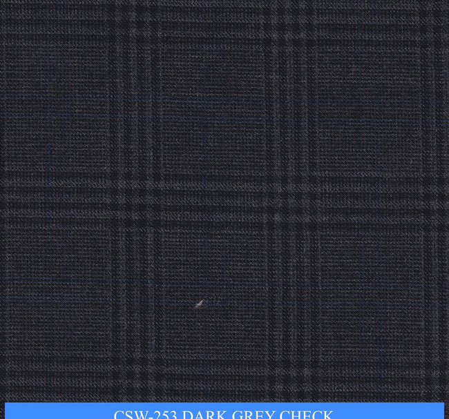 CSW-253/V3-19172 Dark Grey Check Pants Fabric
