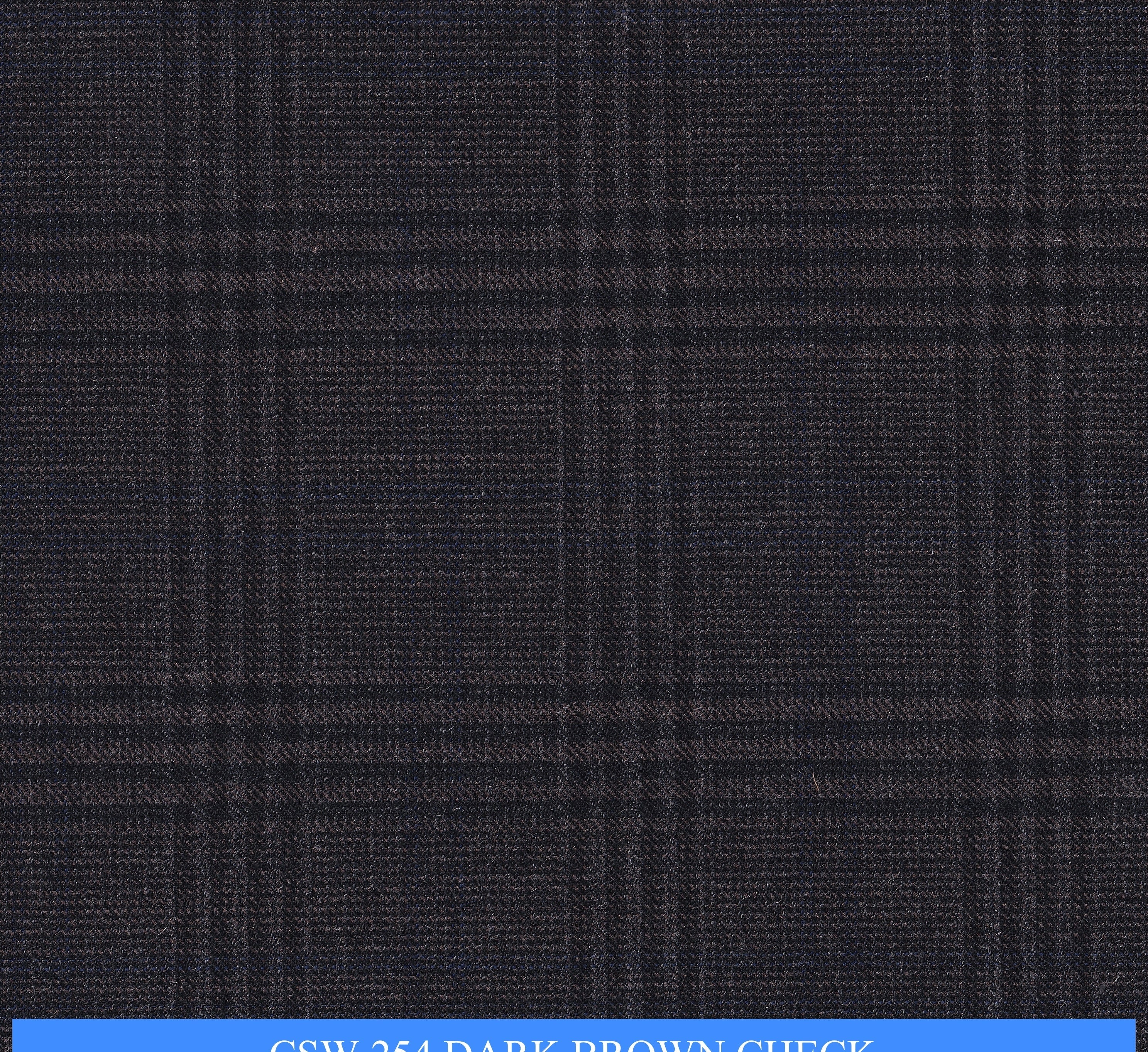 CSW-254/V3-19173 Dark Brown Check Pants Fabric