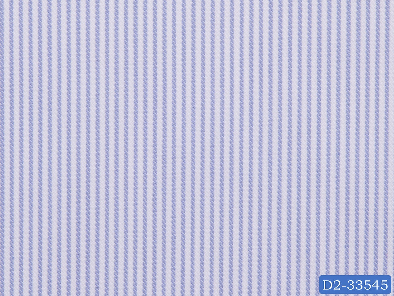 D2-33545 White With Light Blue Stripe Shirting Fabric