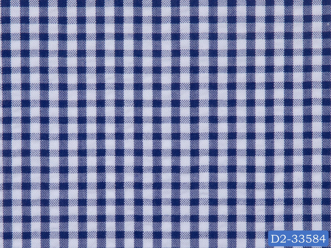 SEERSUCKER-14/D2-33584 Royal Blue and White Check Shirting Fabric