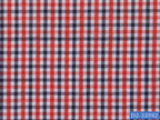 SEERSUCKER-19/D2-33592 White with Red and Dark Blue Check Shirting Fabric