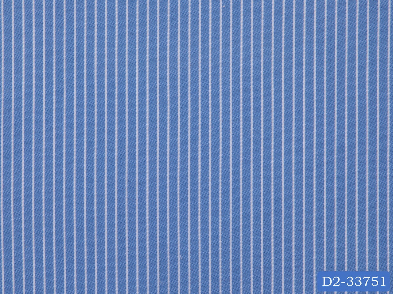 D2-33751 Blue With White Stripe Shirting Fabric