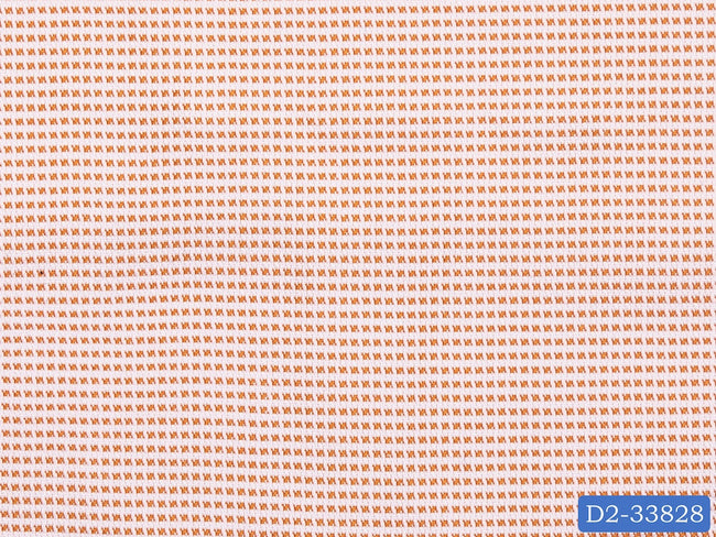 D2-33828 White With Orange Design Shirting Fabric