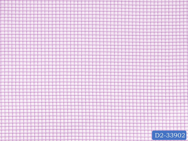 D2-33902 White And Purple Check Shirting Fabric