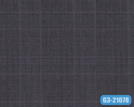72659/G3-21078 Light Grey With Purple Check Jacket Fabric