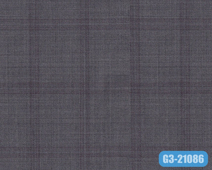 72647/G3-21086 Light Grey With Plum Check Suit Fabric