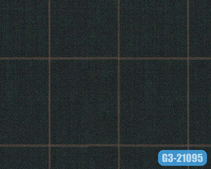 72662/G3-21095 Green With Tan Check Suit Fabric