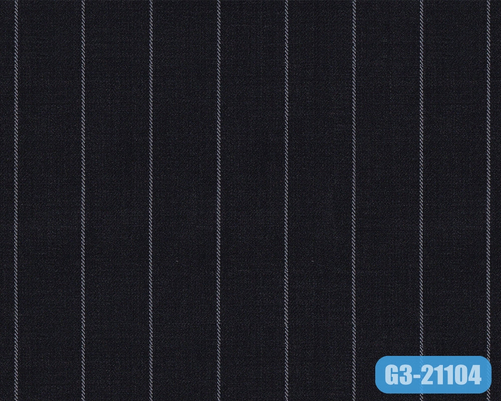 72653/G3-21104 Dark Grey Chalk Stripe Jacket Fabric