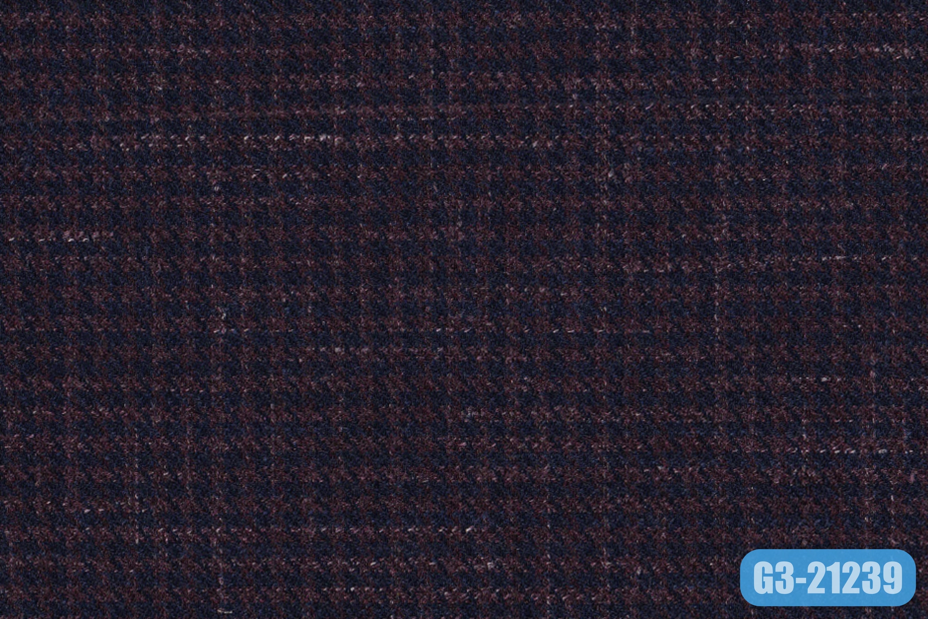 GS7820/G3-21239 Burgundy & Navy Blue Small Check Jacket Fabric