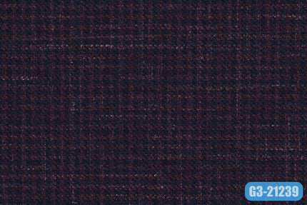 GS7820/G3-21239 Burgundy & Navy Blue Small Check Jacket Fabric