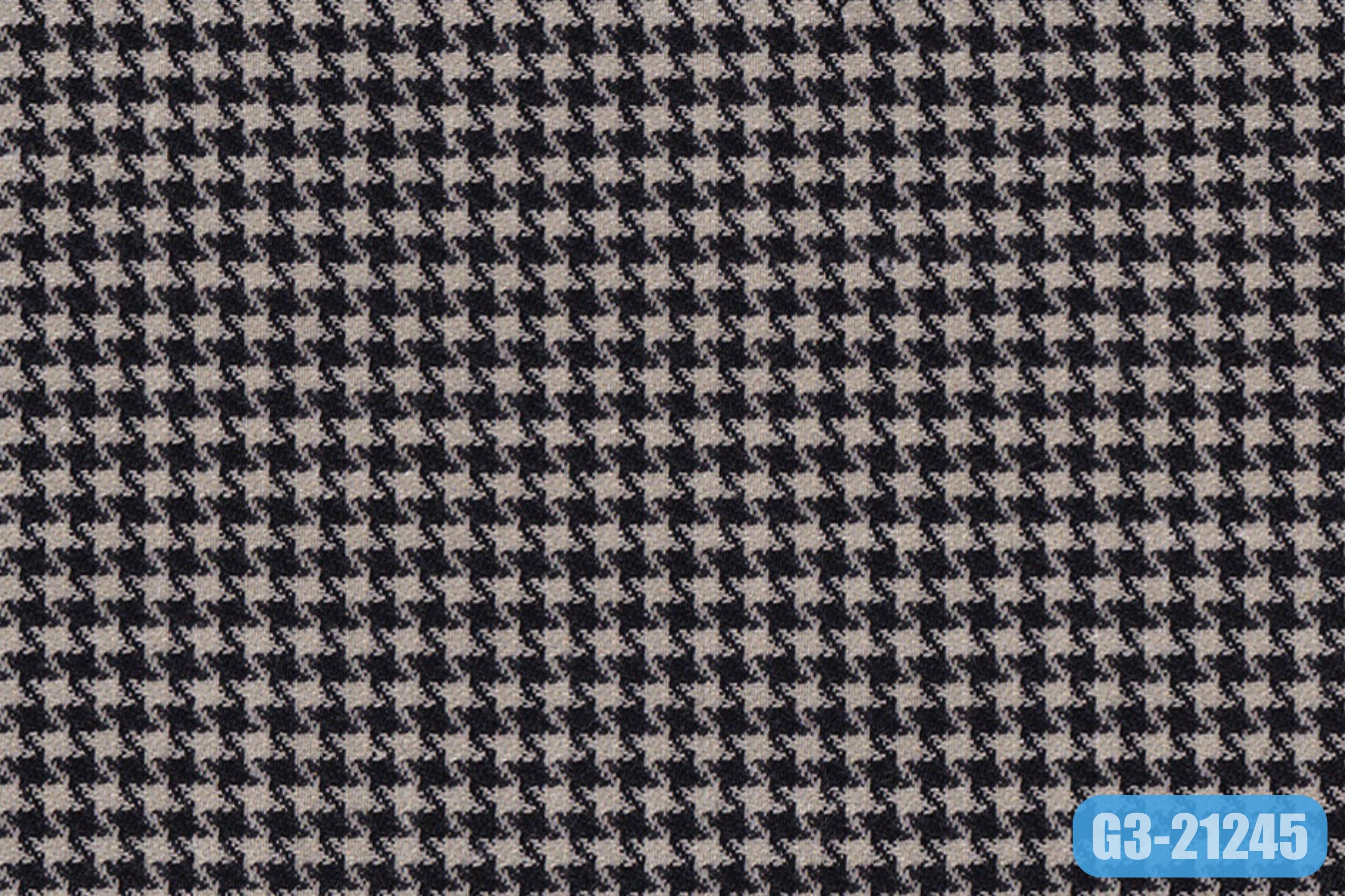 GS7826/G3-21245 Black & White Houndstooth Suit Fabric