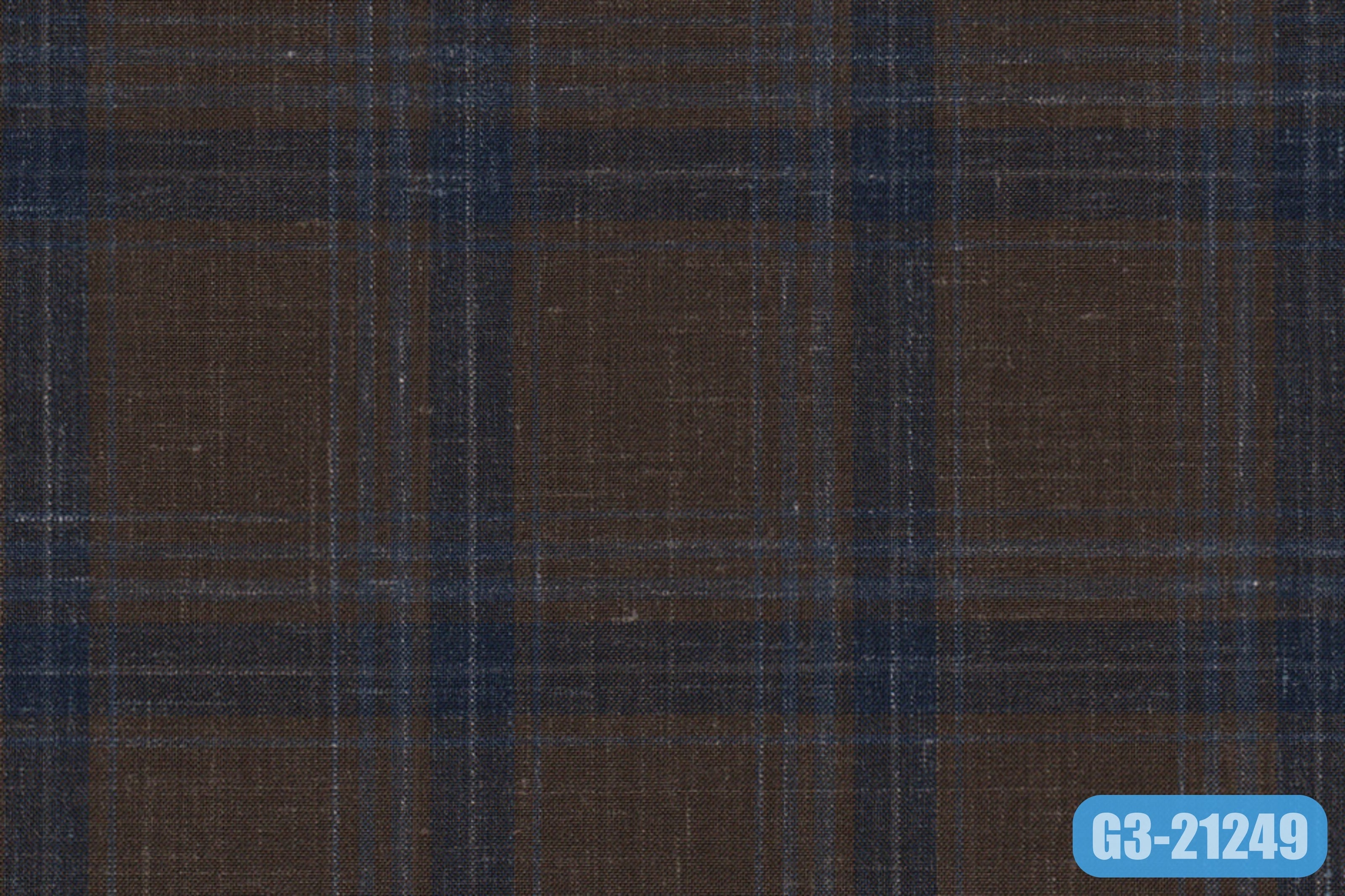 GS7830-1/G3-21249 Brown With Blue Check Jacket Fabric