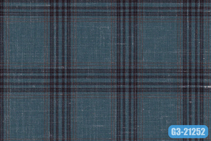 GS7833/G3-21252 Pine Green With Tan & Brown Check Jacket Fabric