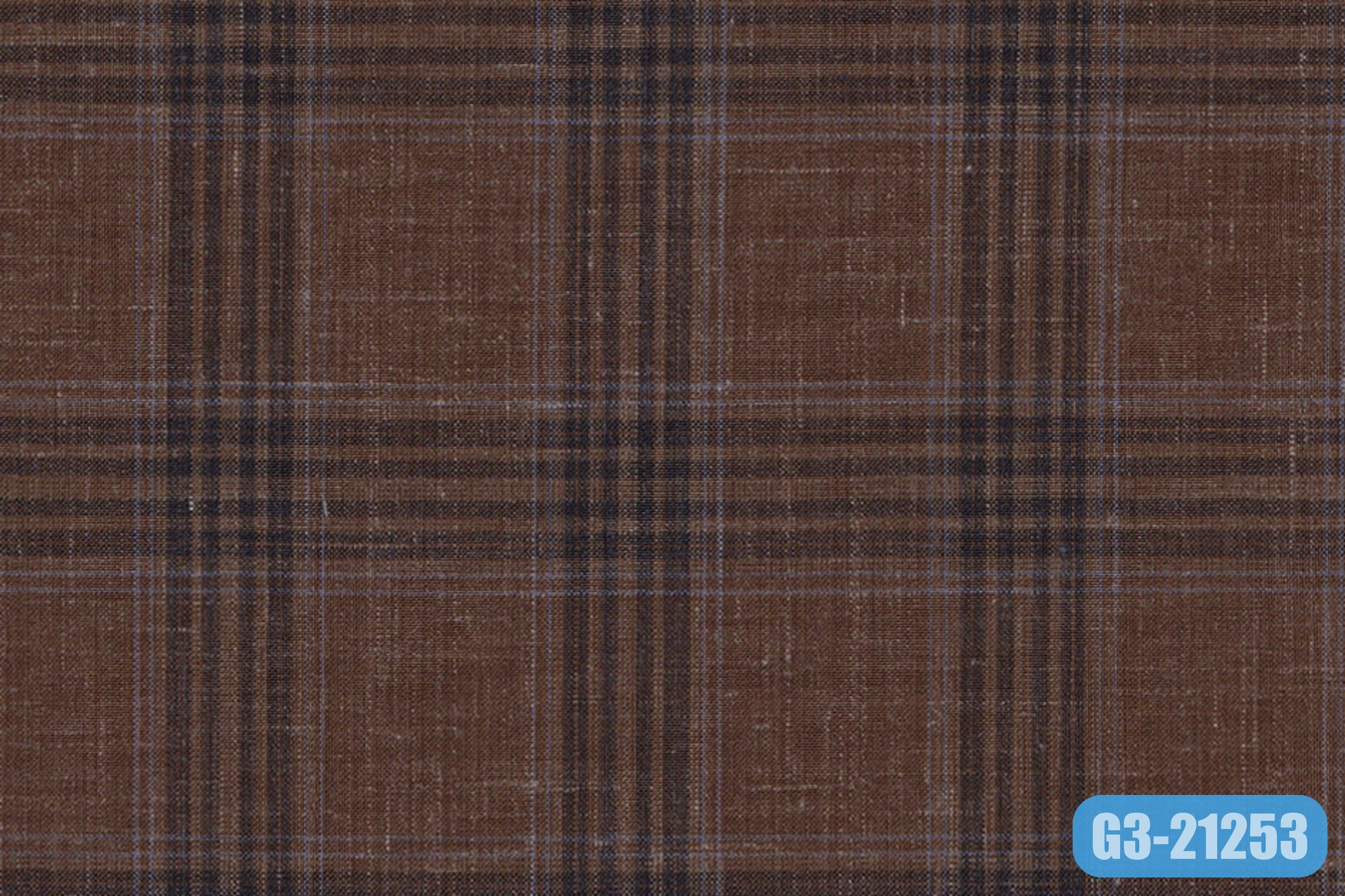 GS7834/G3-21253 Light Brown With Navy Check Jacket Fabric