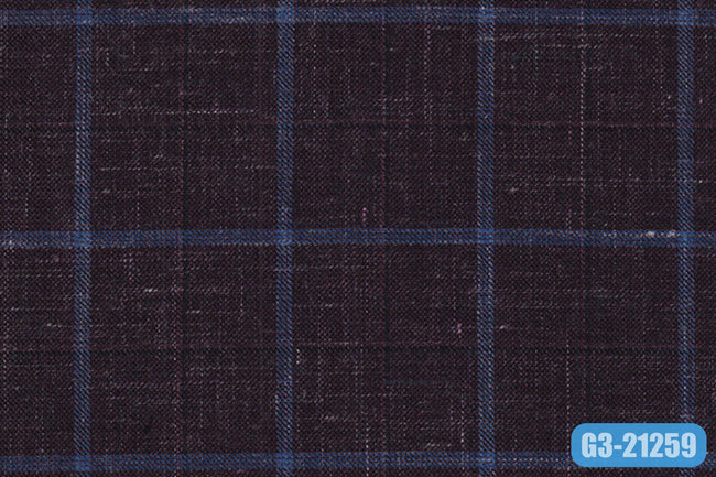 GS7840/G3-21259 Rosewood With Blue Check Jacket Fabric