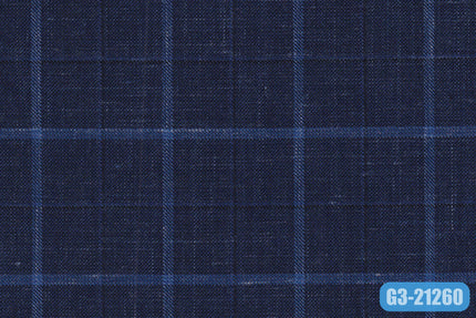 GS7841/G3-21260 Blue With Light Blue Check Jacket Fabric