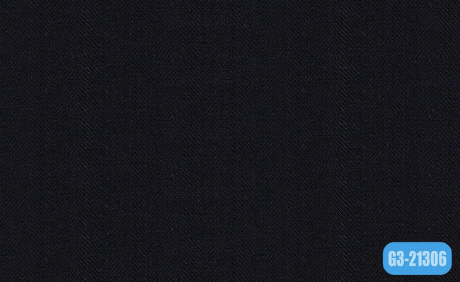 LH255-8/G3-21306 Black Herringbone Pants Fabric