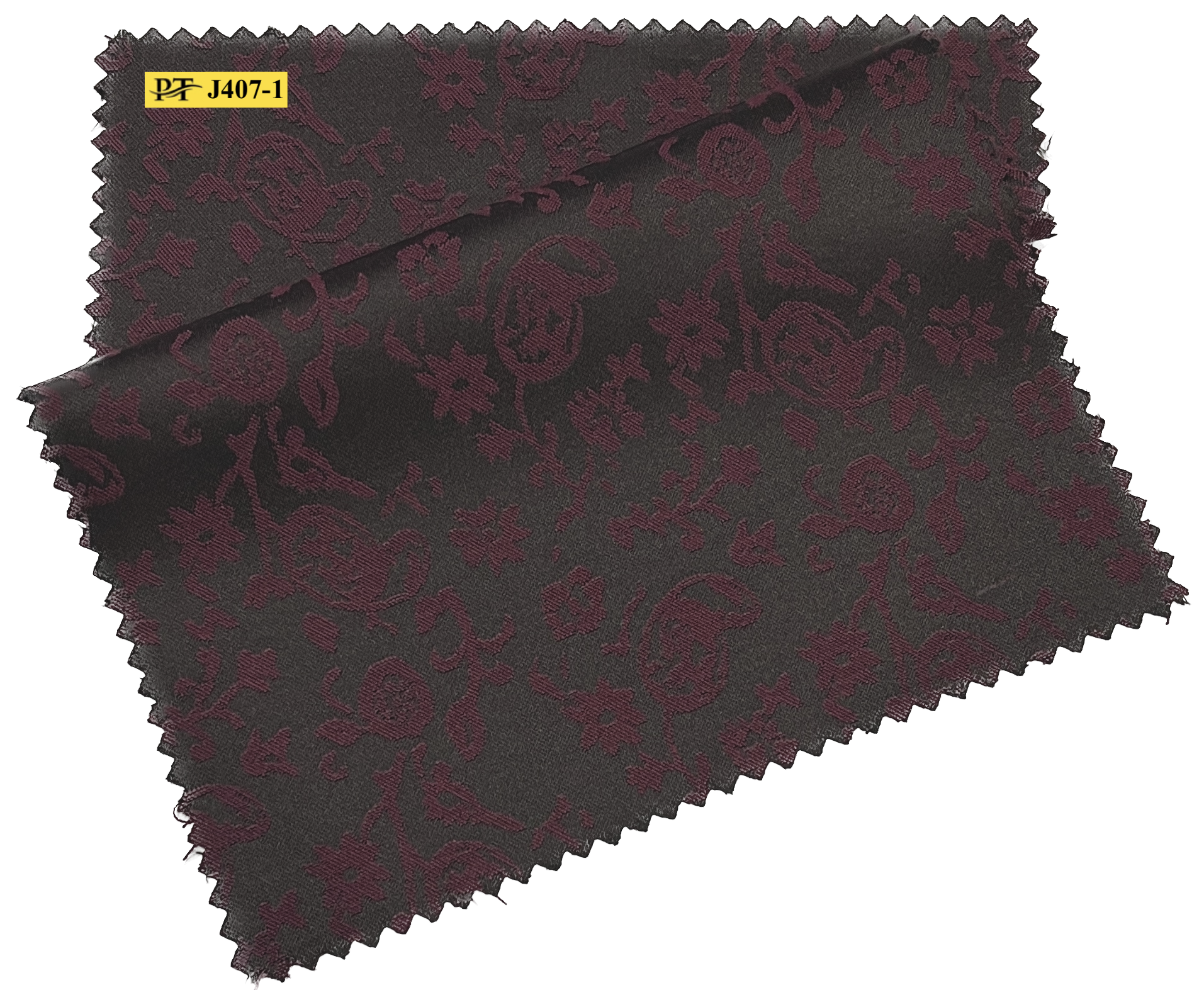 J407-1/P2-22027 Burgundy Jacquard Pants Fabric