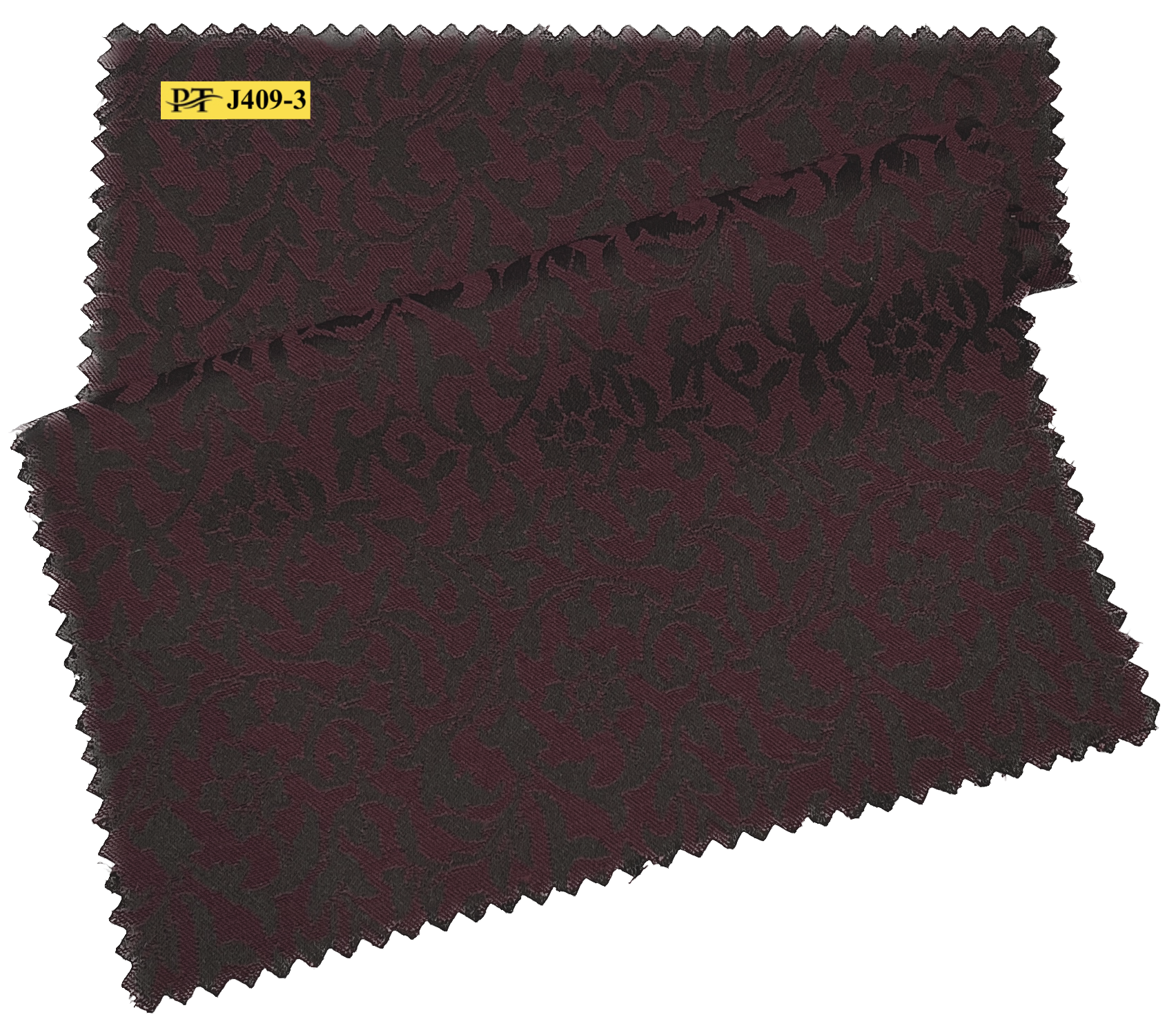 J409-3/P2-22037 Burgundy Jacquard Vest Fabric
