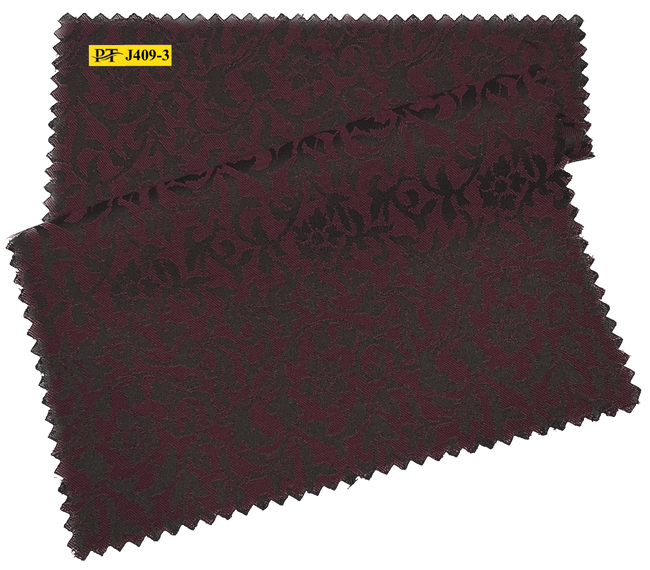 J409-3/P2-22037 Burgundy Jacquard Pants Fabric