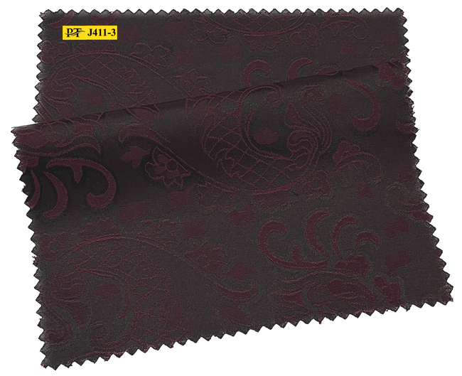 J411-3/P2-22045 Burgundy Jacquard Pants Fabric