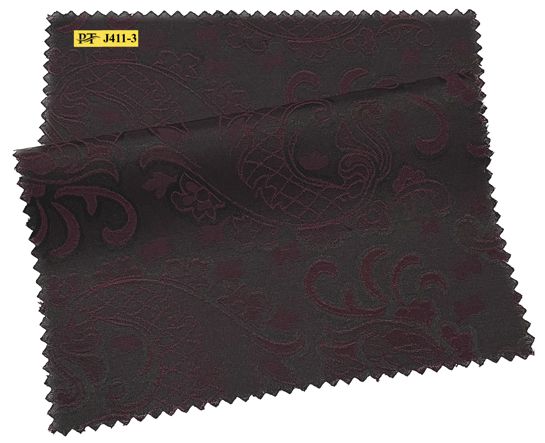 J411-3/P2-22045 Burgundy Jacquard Vest Fabric