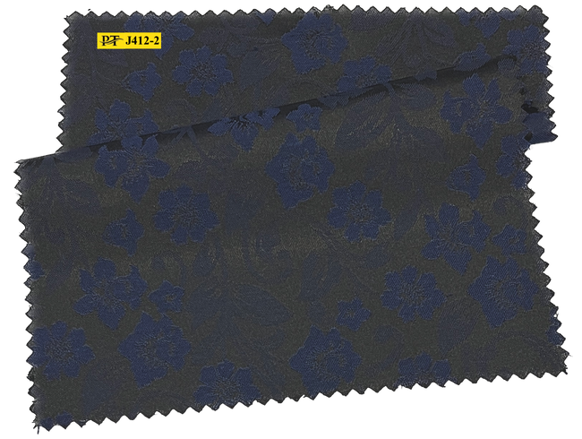 J412-2/P2-22048 Navy Blue Jacquard Vest Fabric