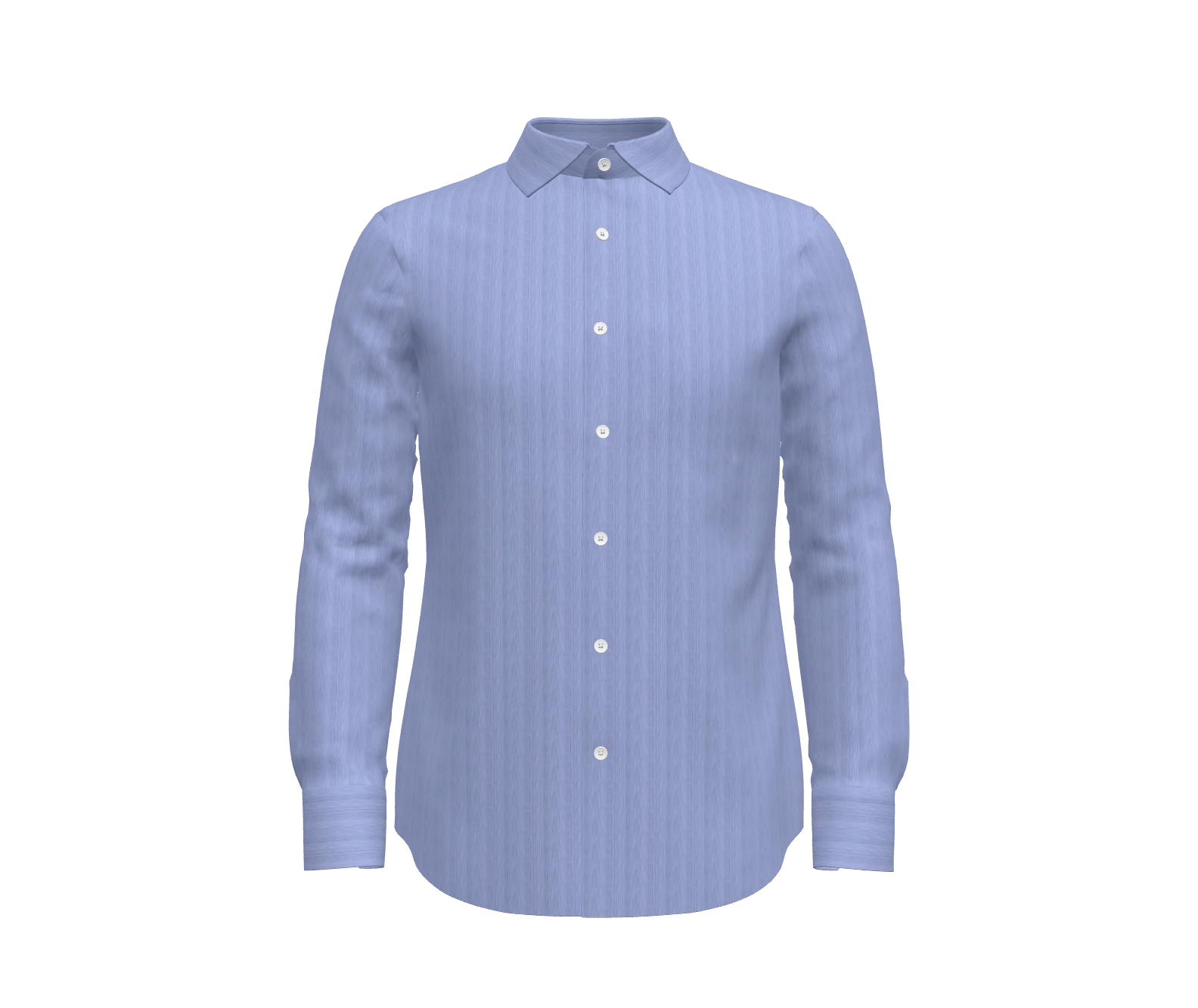 Navy Blue and White Micro Stripe Shirt