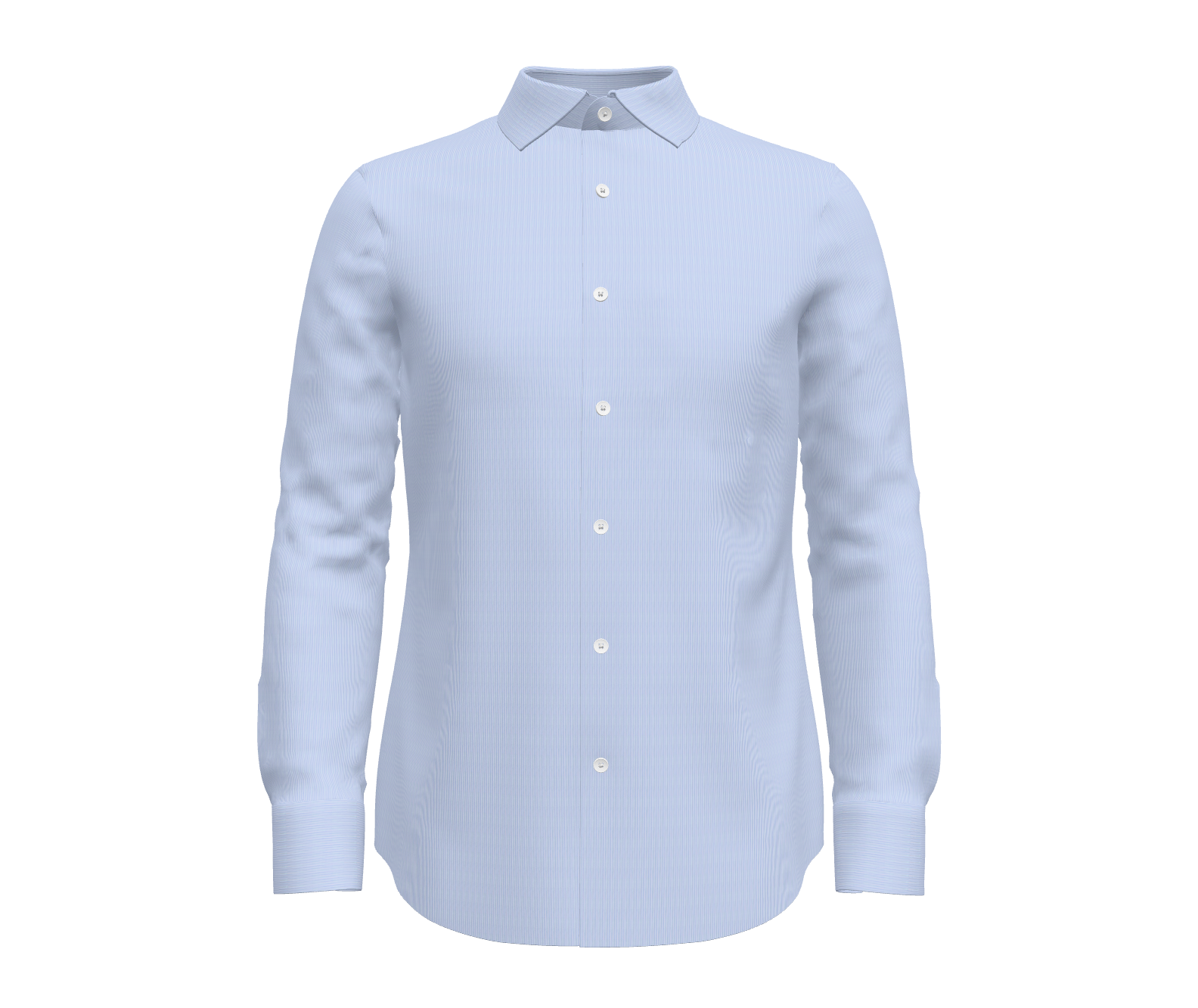 Light Blue and White Pencil Stripe Shirt