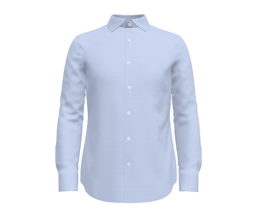 Light Blue and White Pencil Stripe Shirt