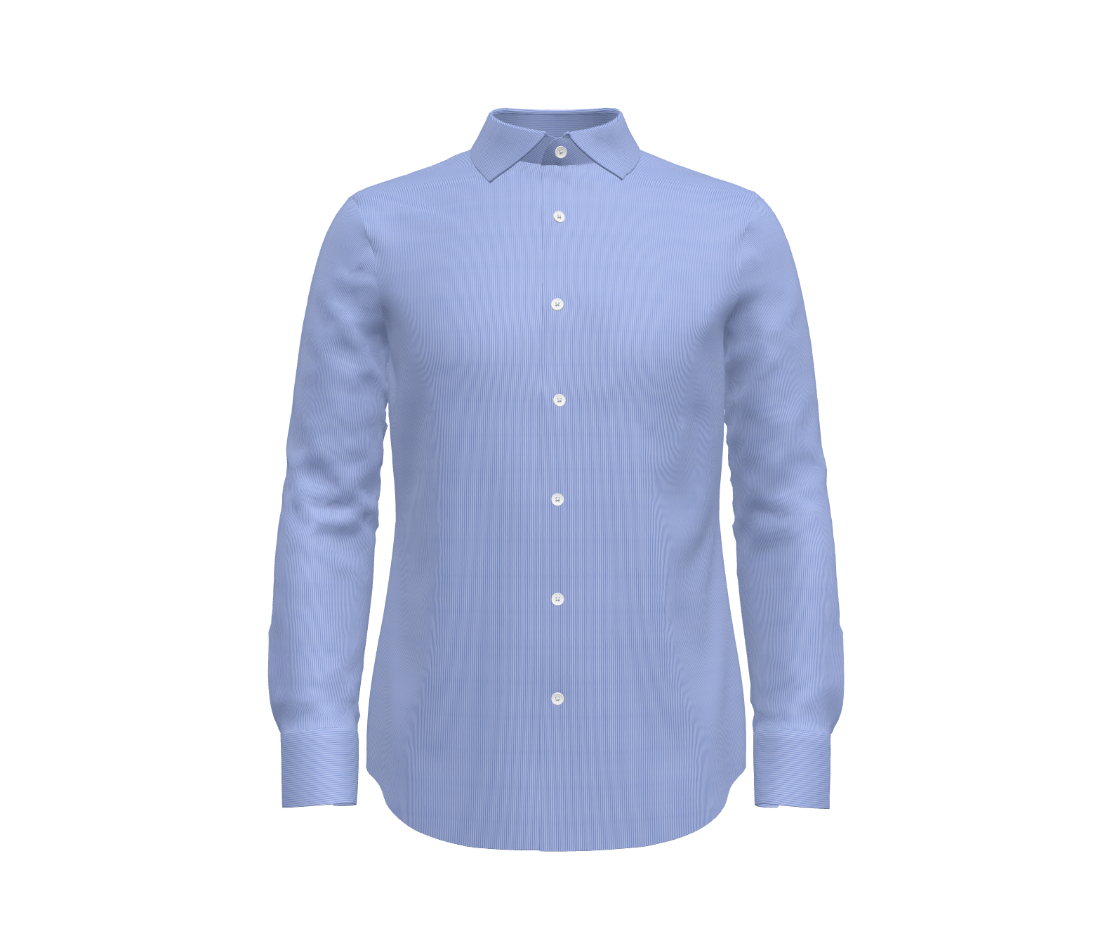 Navy Blue and White Pencil Stripe Shirt