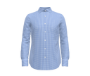 Blue and White Gingham Check Shirt