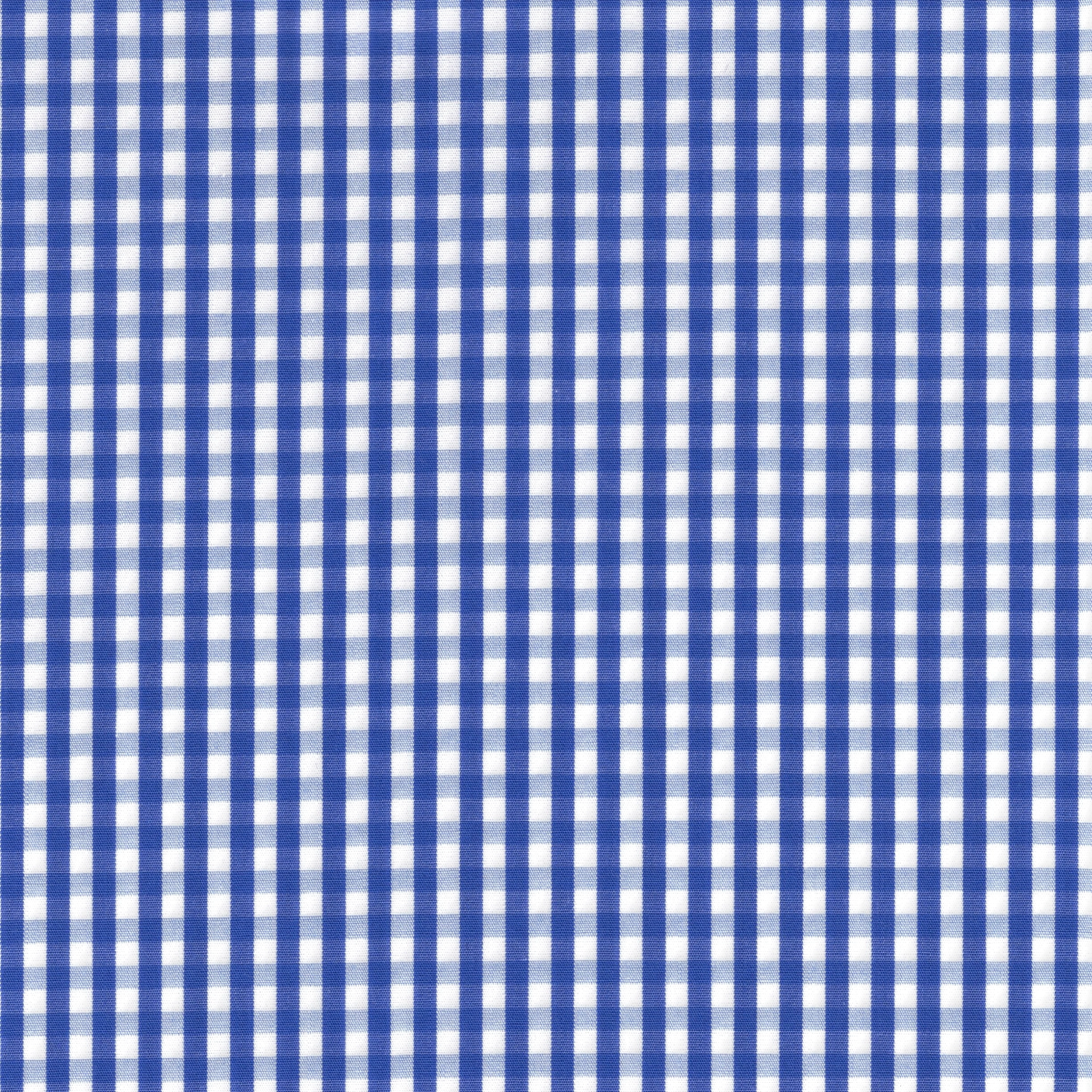 Navy Blue and White Gingham Check Shirt